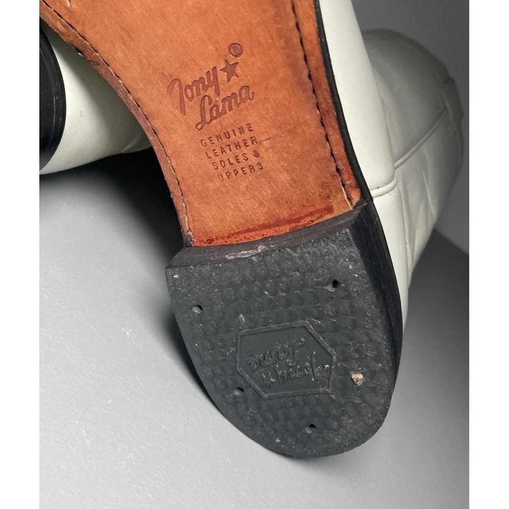 Vintage Tony Lama Women's Leather Roper Cowgirl Boots Size 7B